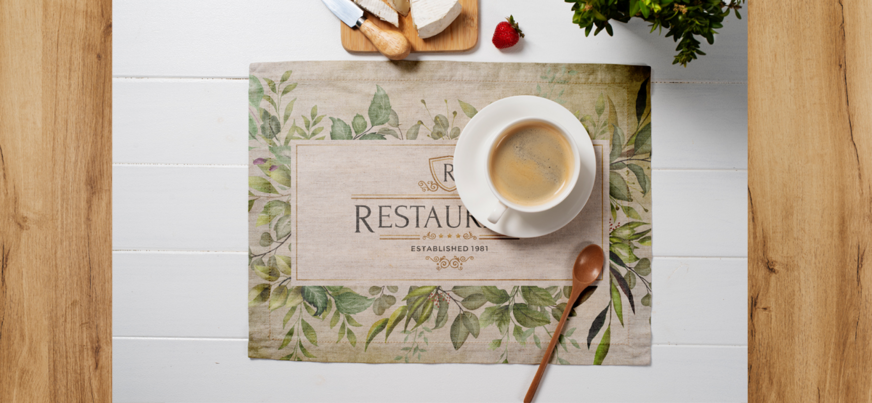 Manteles individuales carta personalizados con logotipo para restaurantes