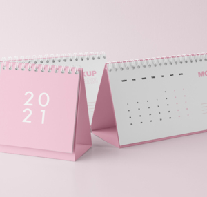 Calendario de sobremesa personalizado con logotipo de empresa
