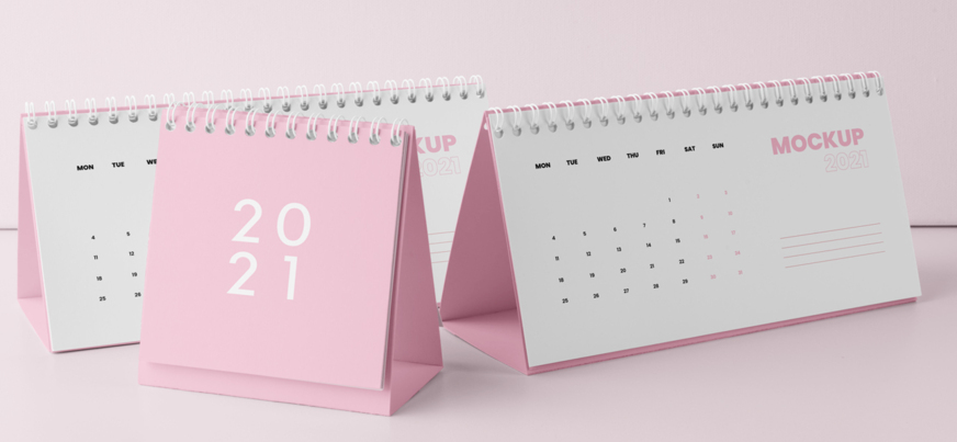 Calendario de sobremesa personalizado con logotipo de empresa