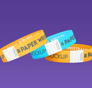 Pulsera identificativa de papel personalizada para eventos