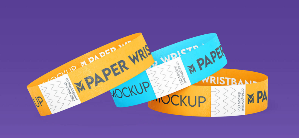 Pulsera identificativa de papel personalizada para eventos