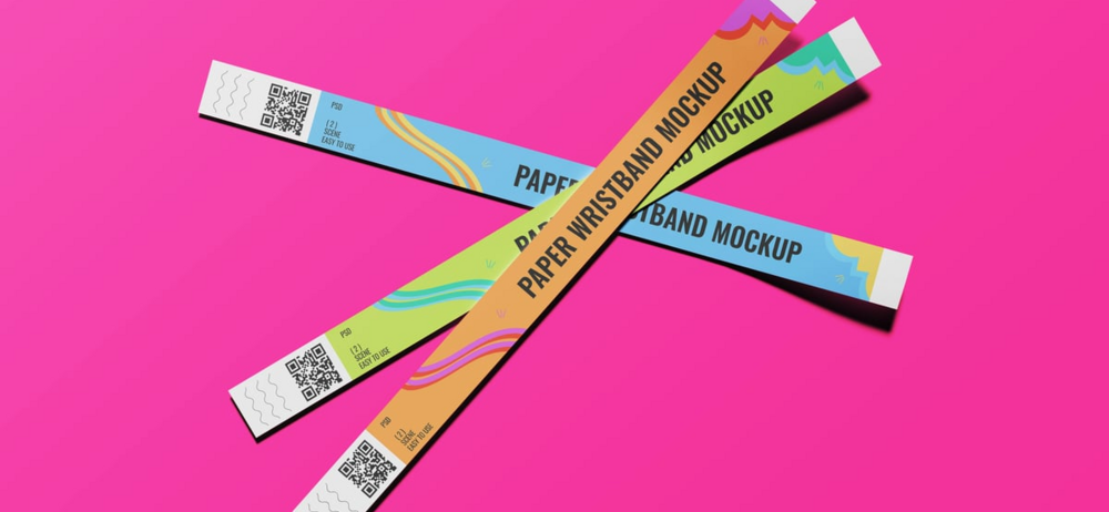 Pulsera identificativa de papel personalizada para eventos