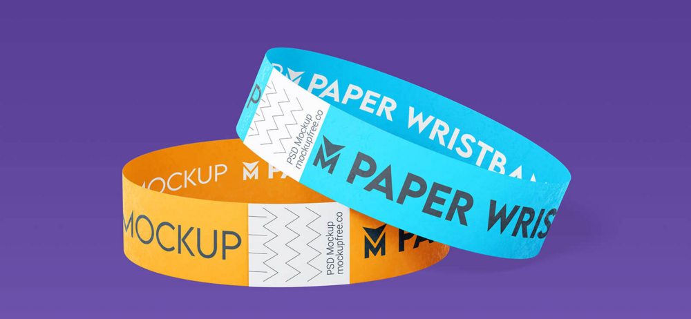 Pulsera identificativa de papel personalizada para eventos
