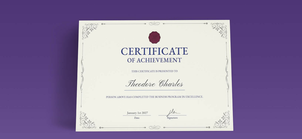 Diploma personalizado con logotipo para eventos y reconocimientos
