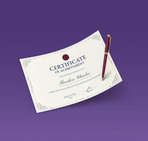 Diploma personalizado con logotipo para eventos y reconocimientos