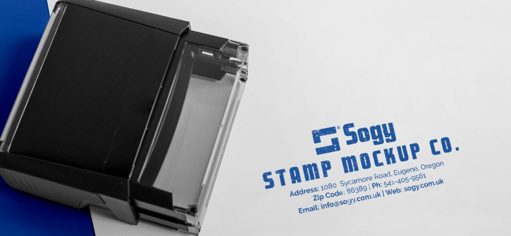 Sello automático personalizado con logotipo de empresa