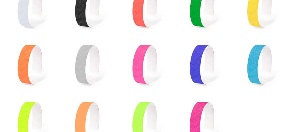 Pulsera identificativa de papel personalizada para eventos